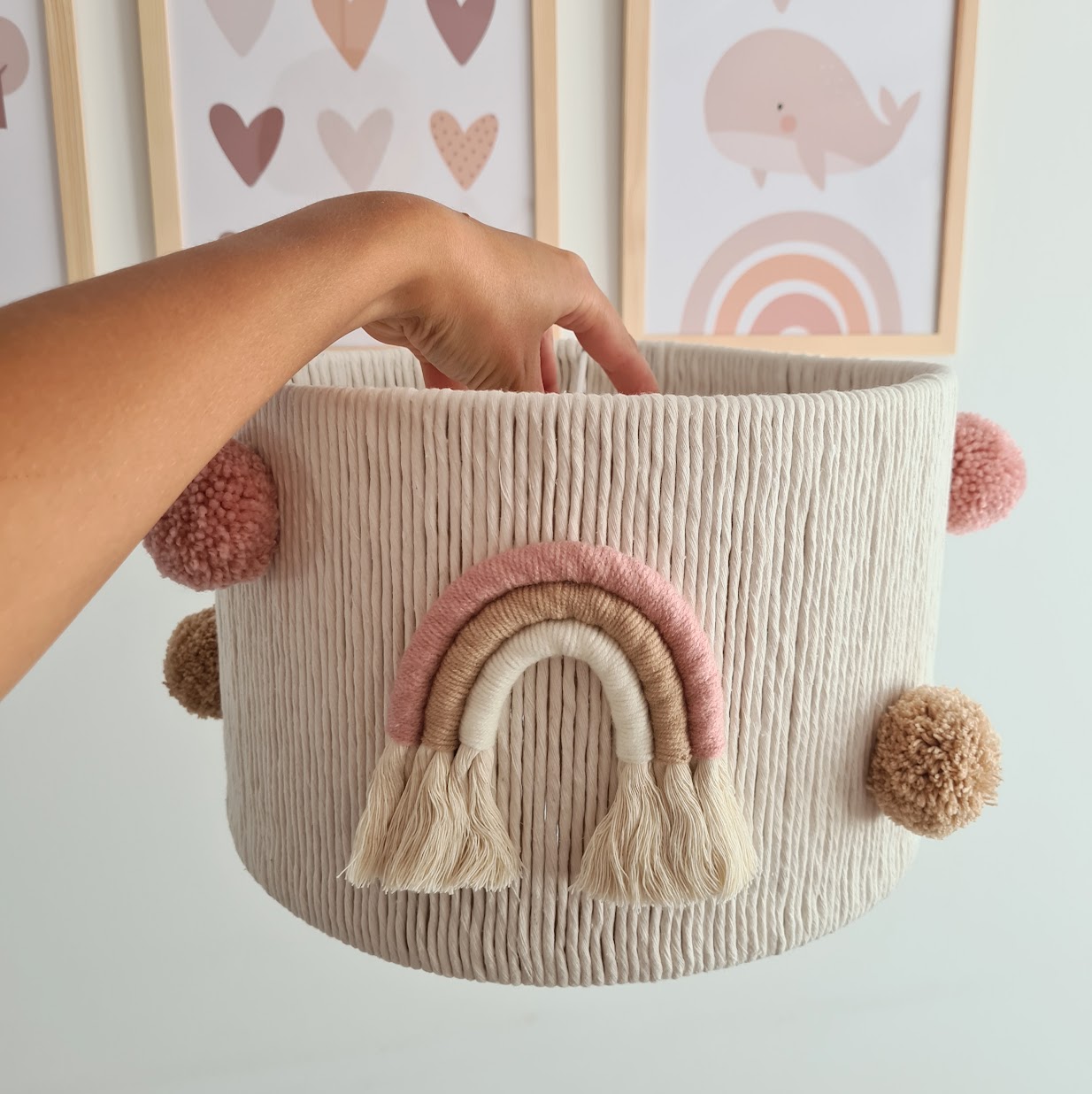 Lampa sufitowa z Delikatną Tęczą - abażur w pastelowych barwach - obrazek 2