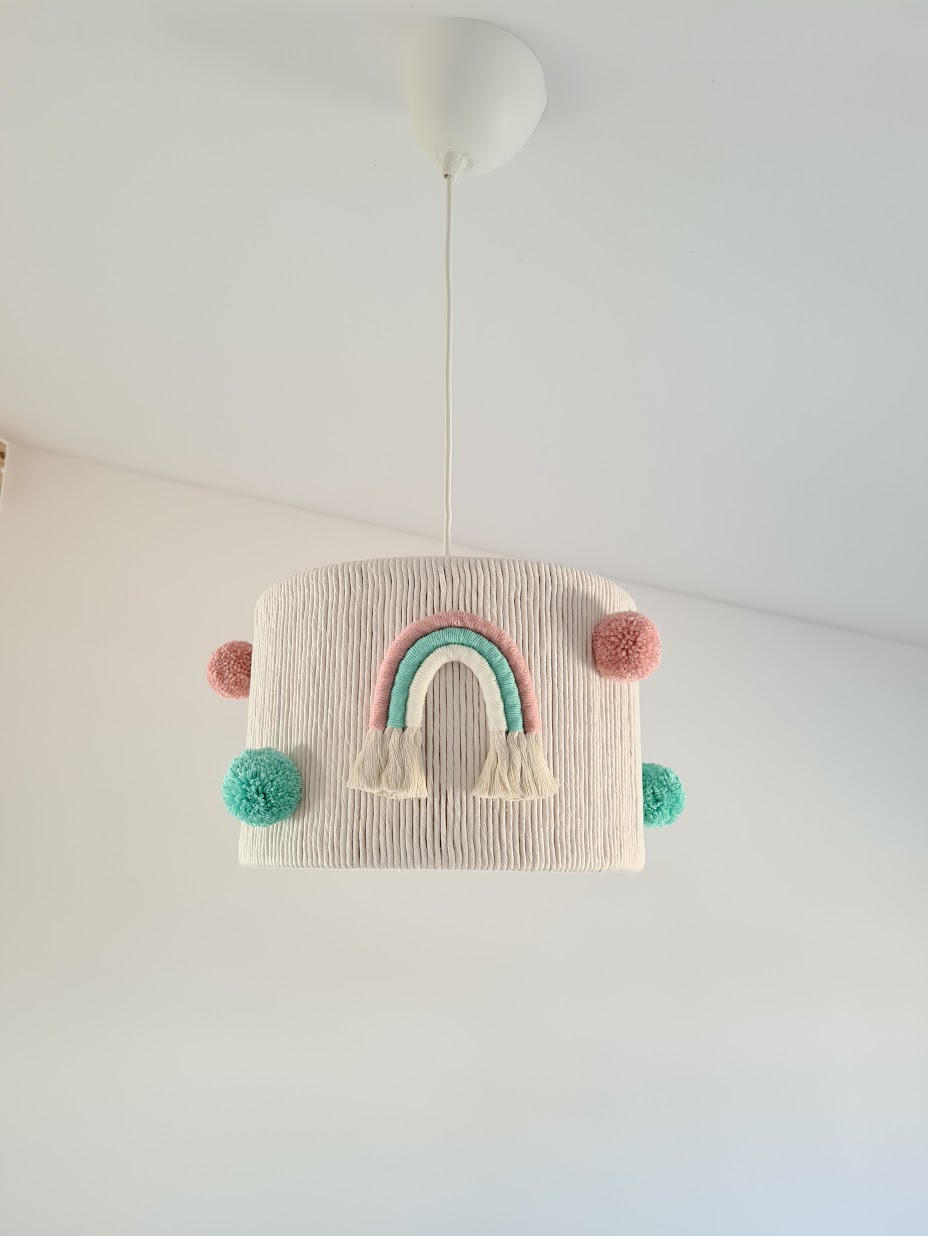 Lampa sufitowa Miętowa Tęcza - dziecięca do pokoju dziewczynki - obrazek 2