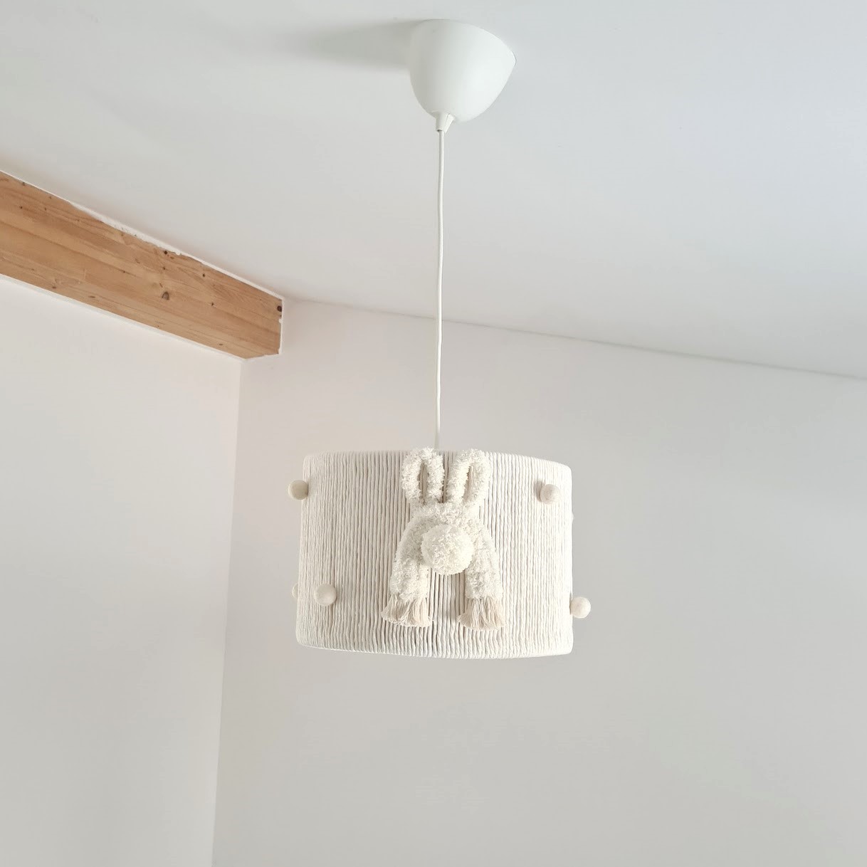 Lampa sufitowa Puszysty Zajączek – boho do pokoju dziecka - obrazek 2