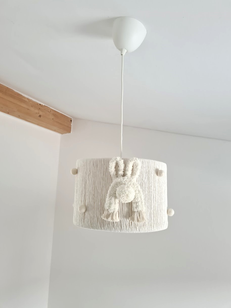 Lampa sufitowa Puszysty Zajączek – boho do pokoju dziecka - obrazek 6
