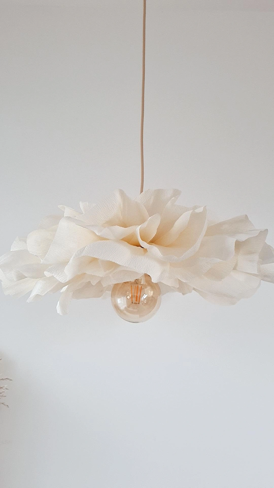 Lampa sufitowa kremowy kwiat PEONIA - obrazek 8