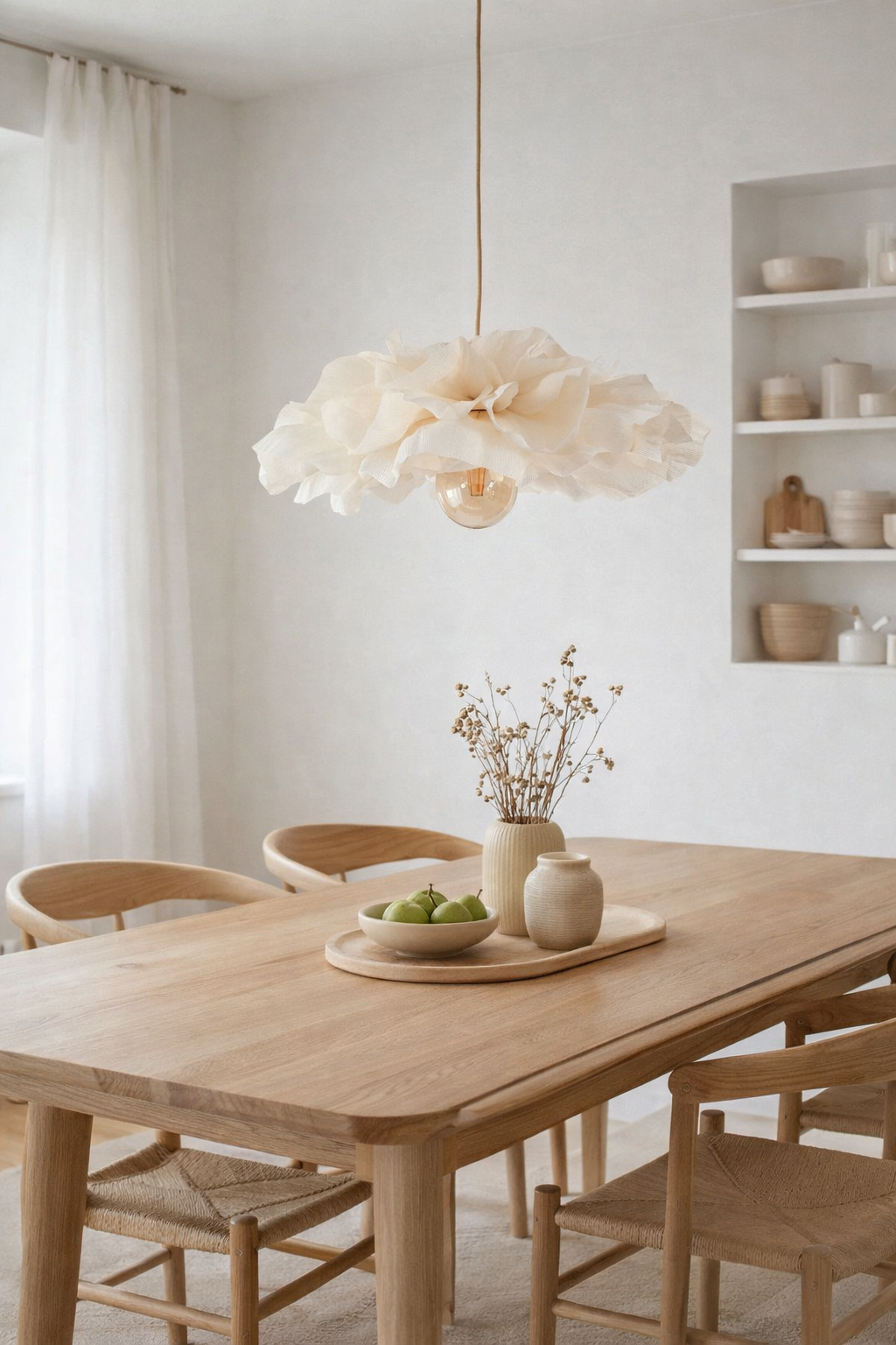 Lampa sufitowa kremowy kwiat PEONIA - obrazek 2