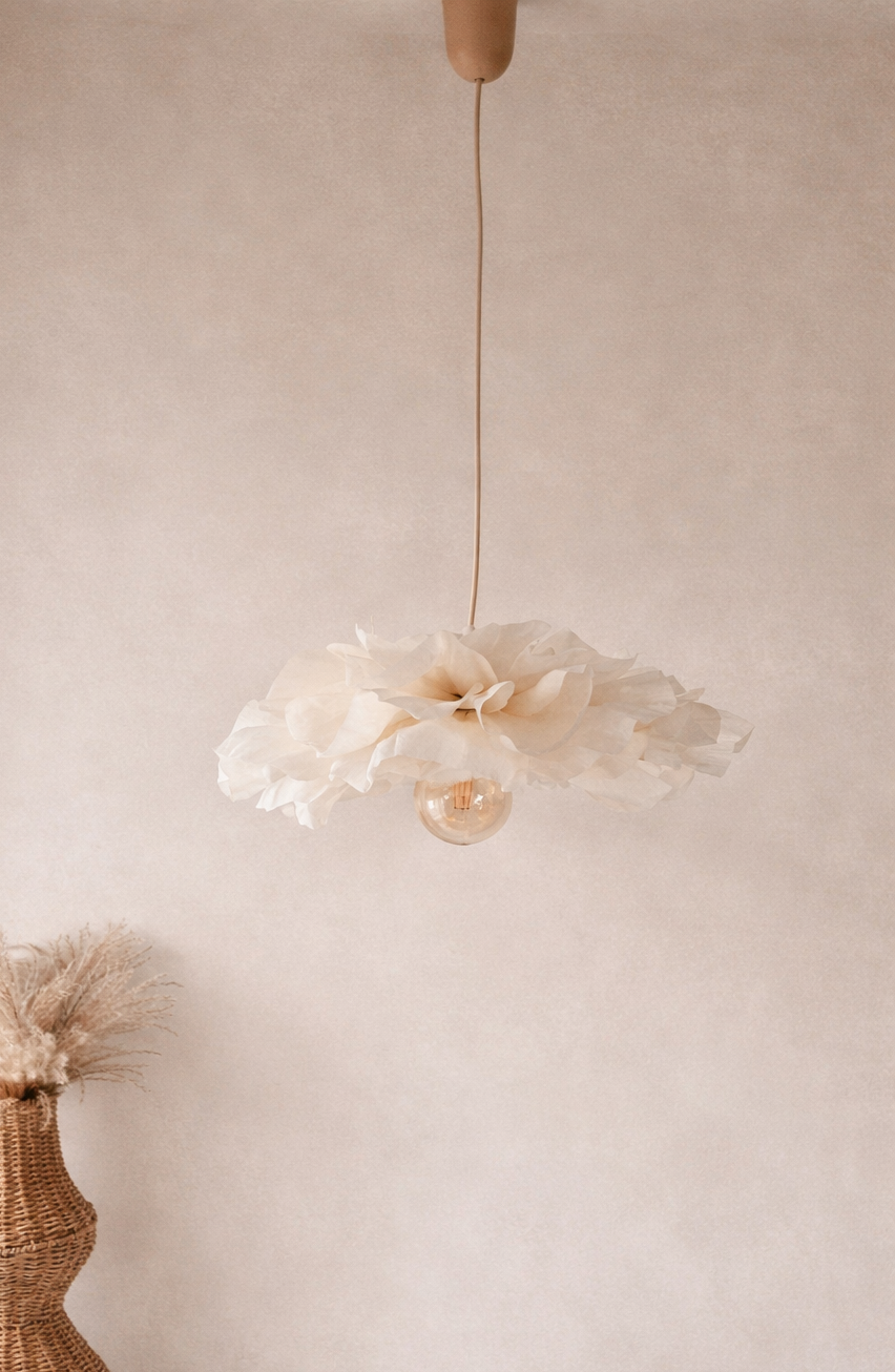 Lampa sufitowa kremowy kwiat PEONIA