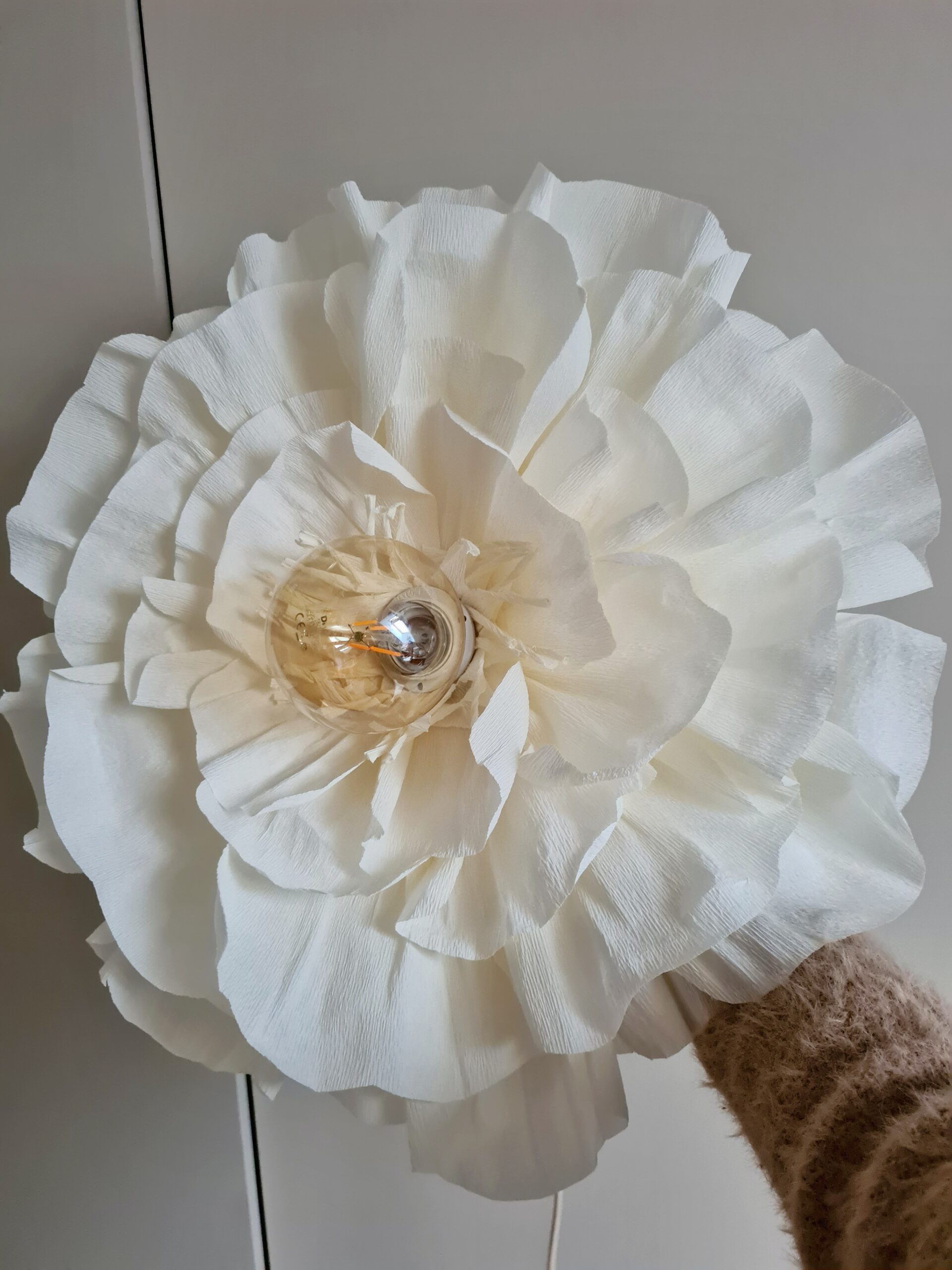 Lampa sufitowa kremowy kwiat PEONIA - obrazek 6