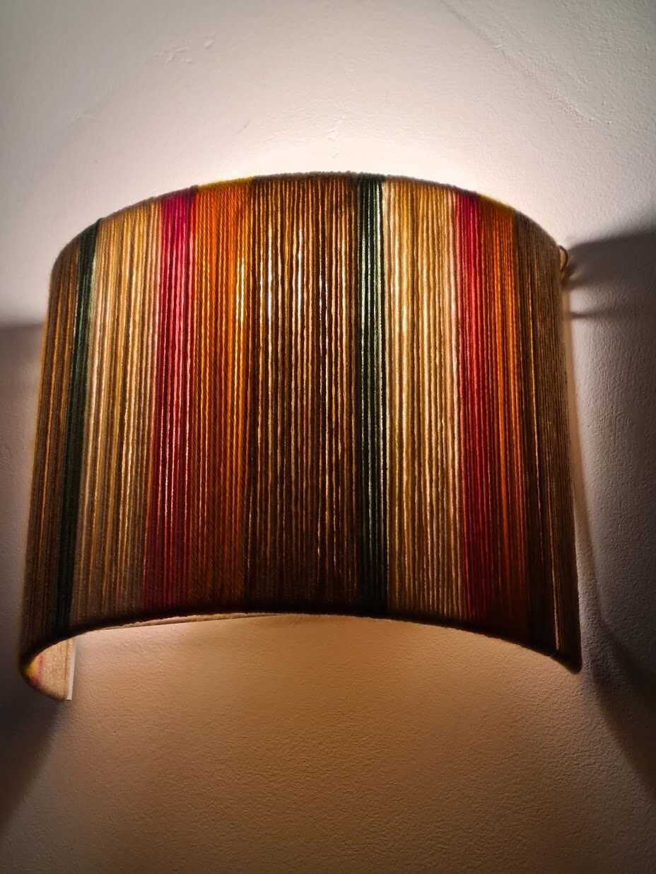 Kolorowy Kinkiet w Paski | Lampa Ścienna Handmade Boho - obrazek 5