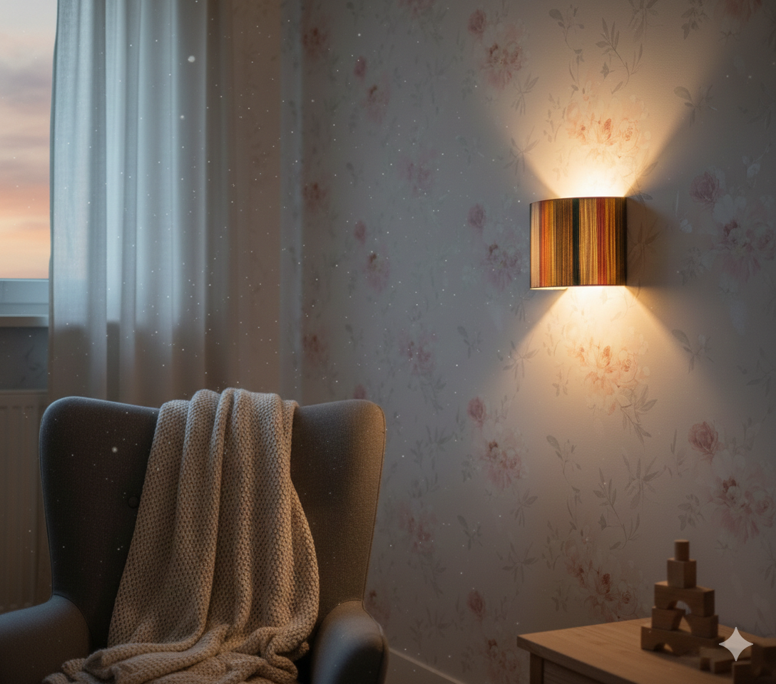 Kolorowy Kinkiet w Paski | Lampa Ścienna Handmade Boho - obrazek 3
