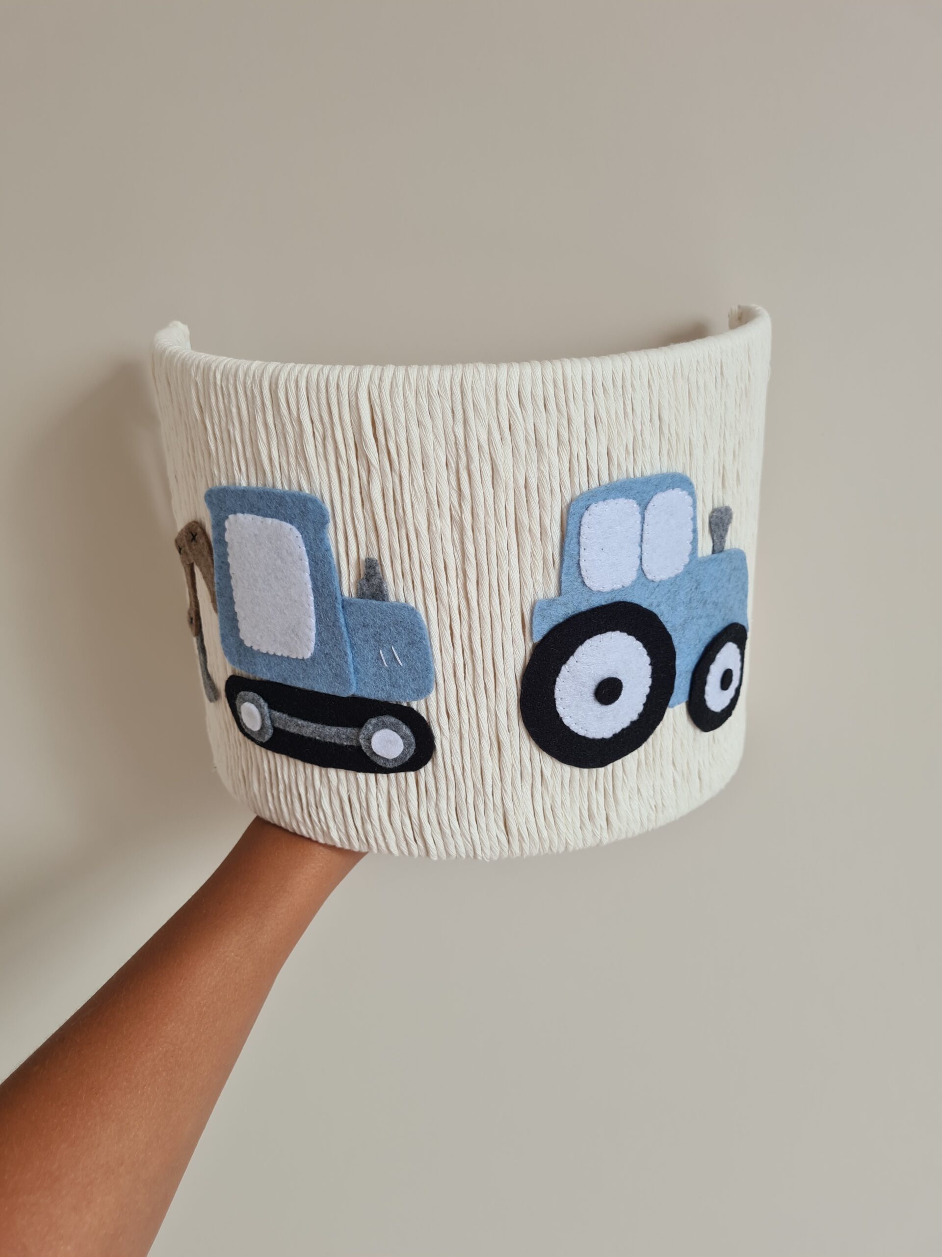 Abażur Kinkiet dla dziecka Traktor i Koparka | Lampa ścienna - obrazek 2