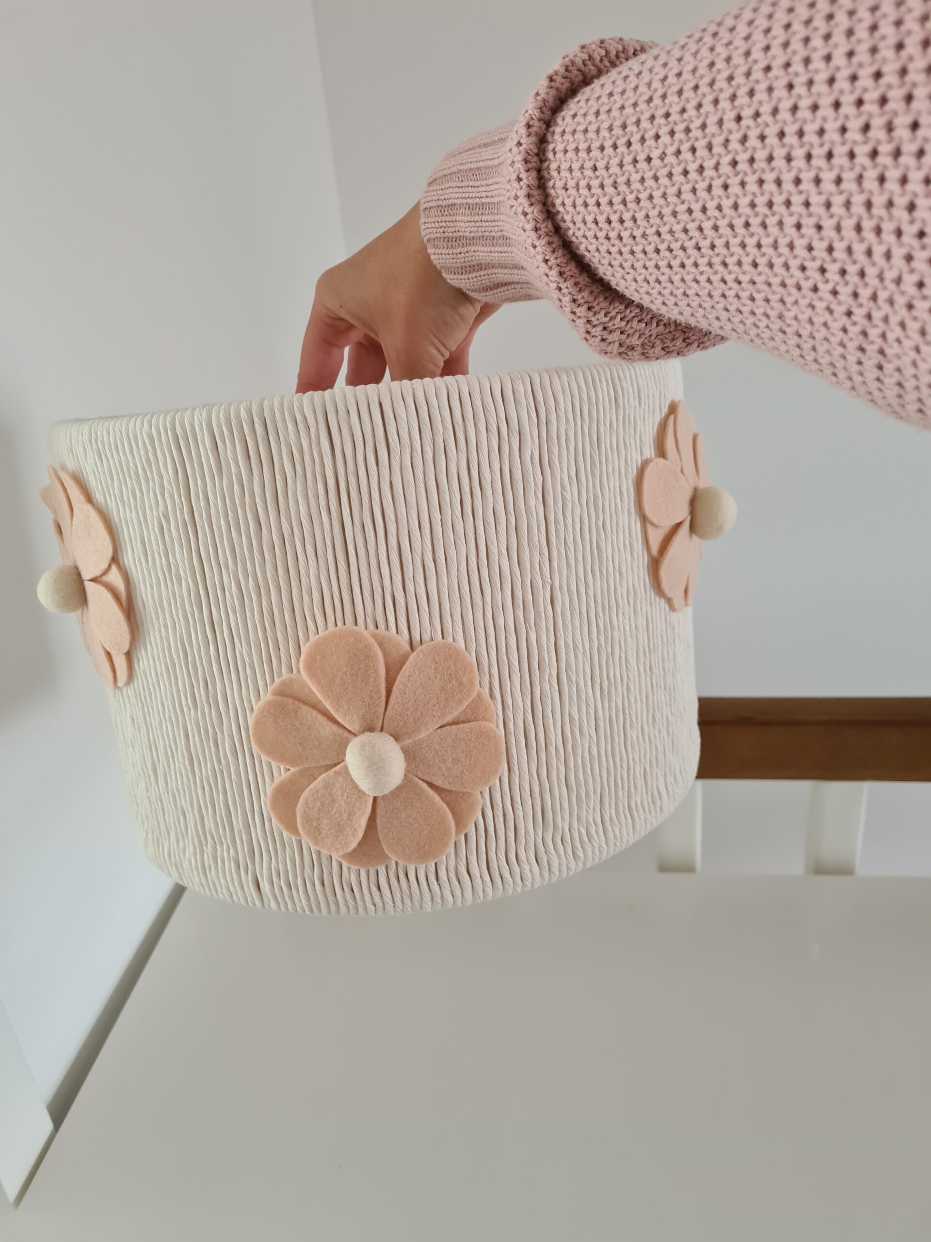 Lampa wisząca handmade do Pokoju Dziecka - Kwiaty Brzoskwinia - obrazek 4