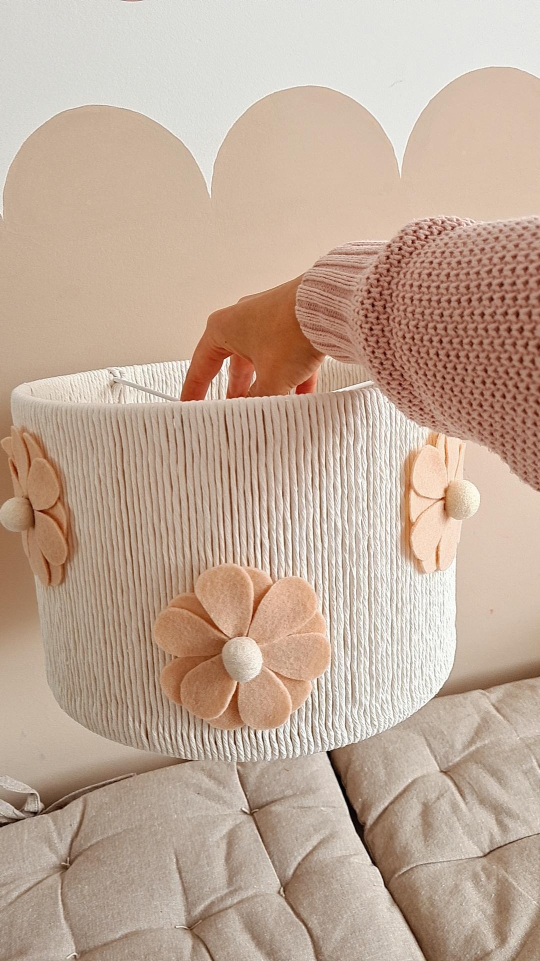 Lampa wisząca handmade do Pokoju Dziecka - Kwiaty Brzoskwinia - obrazek 2