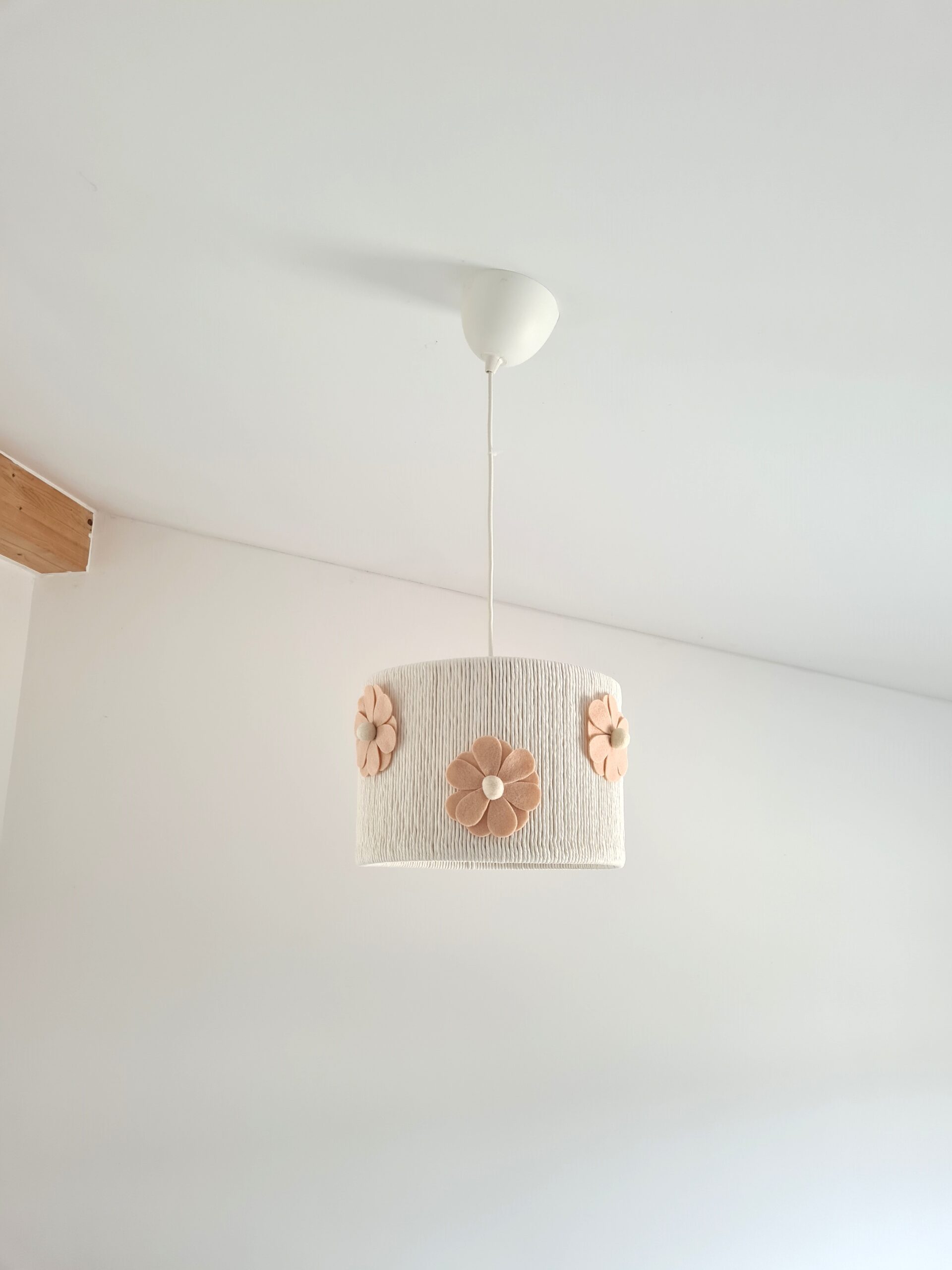 Lampa wisząca handmade do Pokoju Dziecka - Kwiaty Brzoskwinia - obrazek 6