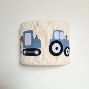 Abażur Kinkiet dla dziecka Traktor i Koparka | Lampa ścienna